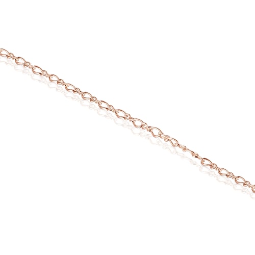 Rhombus-shaped rose Silver Vermeil TOUS Chain Anklet