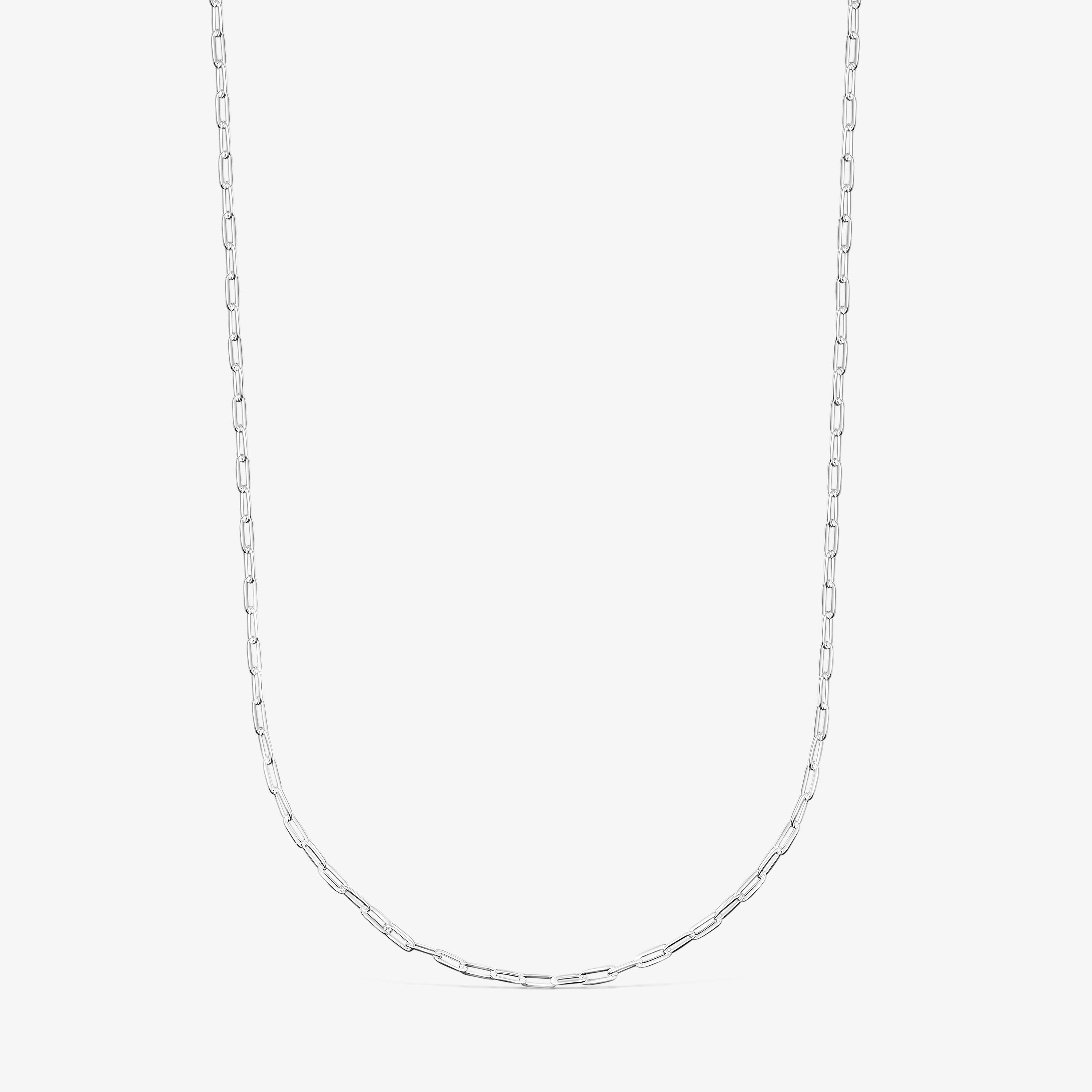 Silver TOUS Chain Choker with oval rings. 95cm.