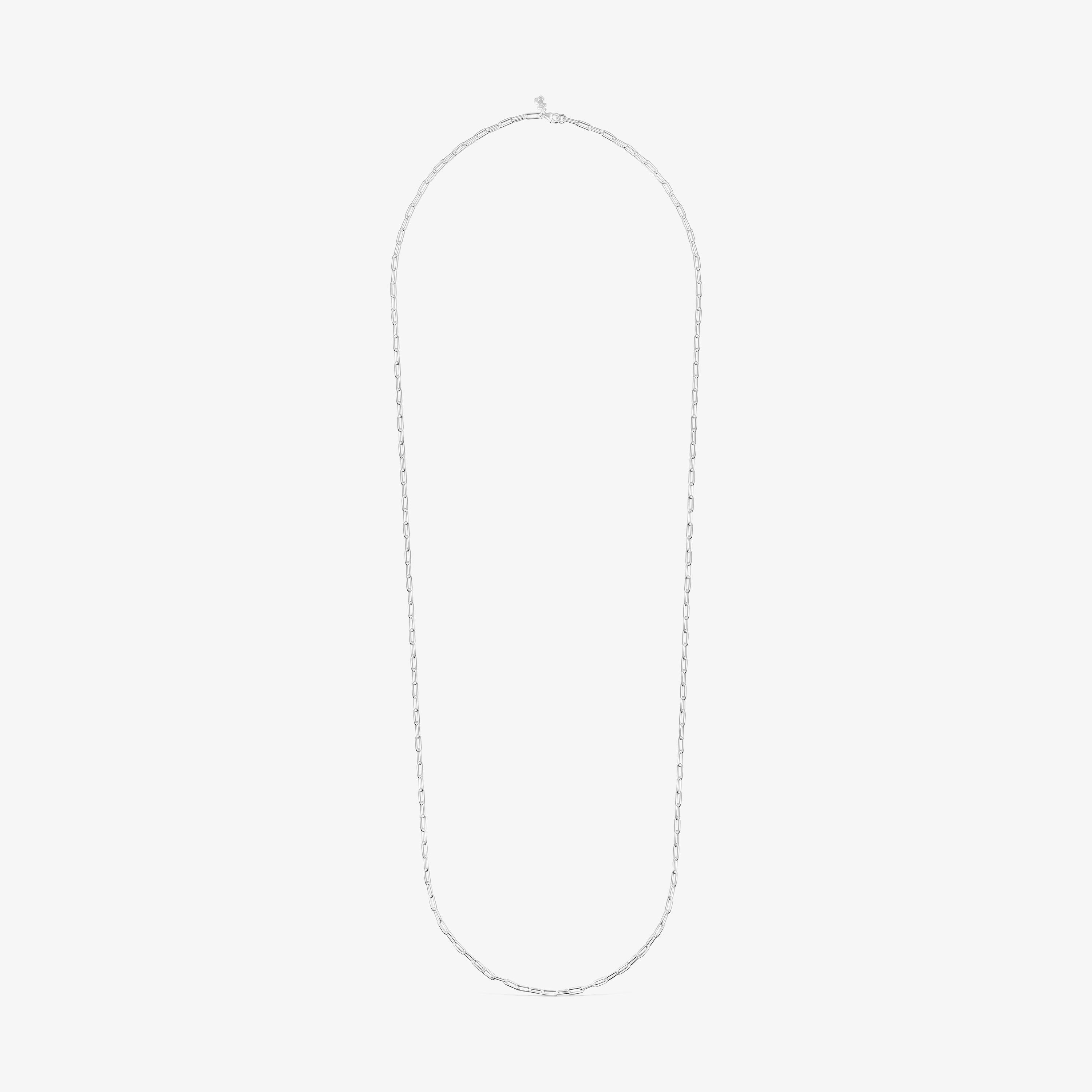 Silver TOUS Chain Choker with oval rings. 95cm.