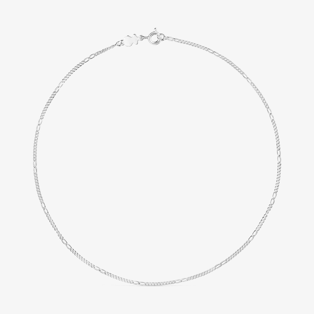 Gargantilla barbada mix de plata, 35 cm Chain