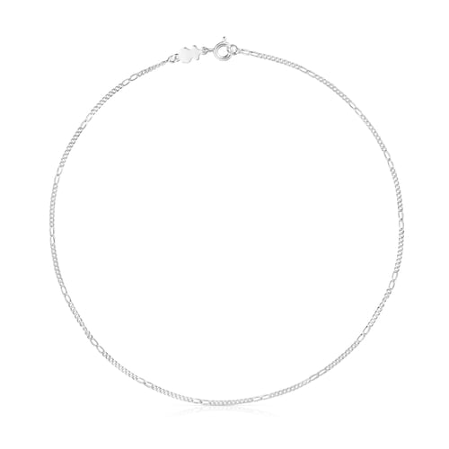 Silver TOUS Chain mix curbed Choker 35cm
