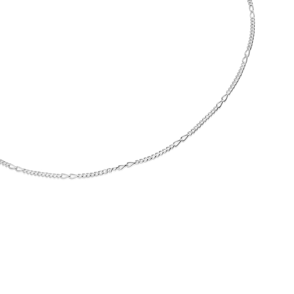 Gargantilla barbada mix de plata, 35 cm Chain