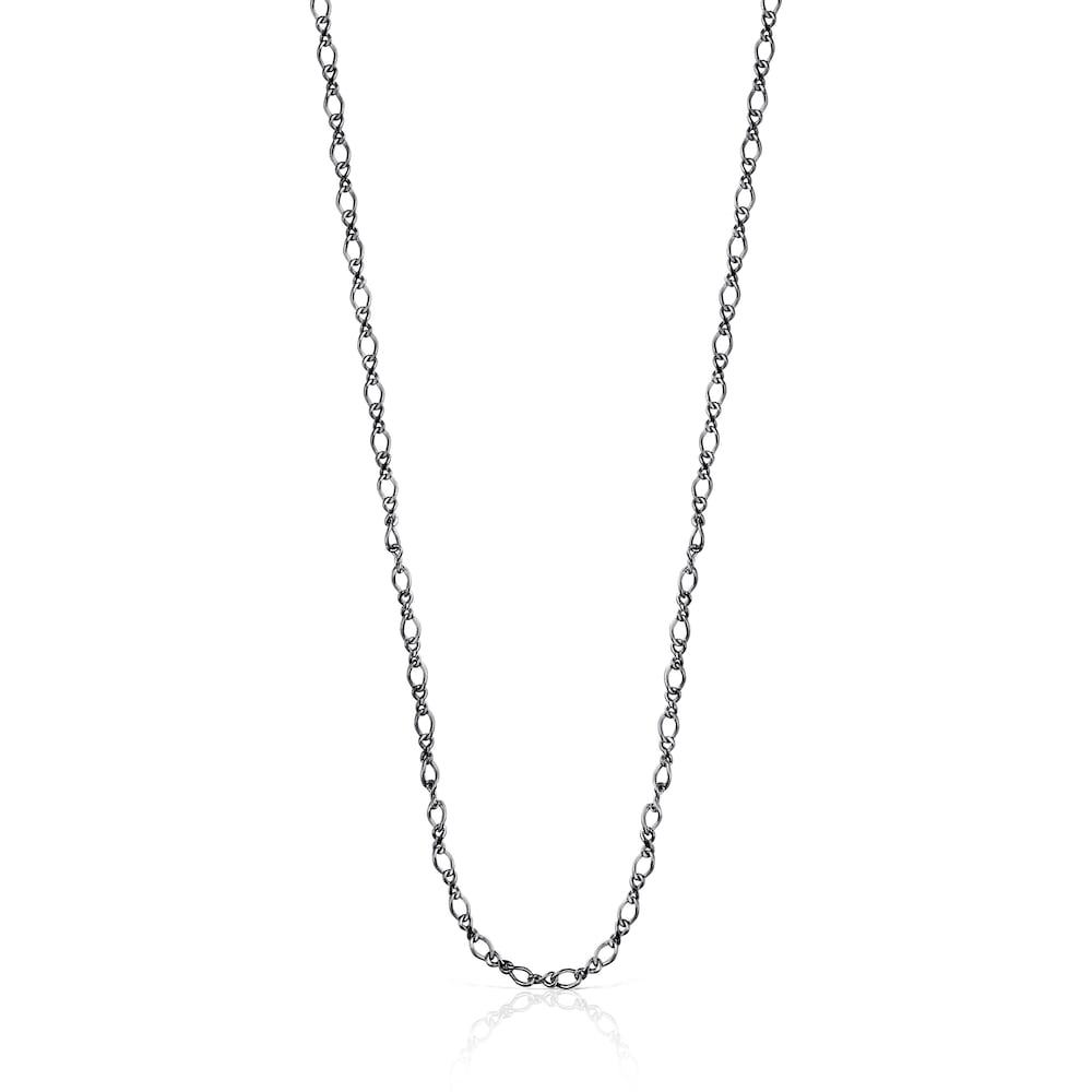 Gargantilla barbada de plata dark silver, 60 cm Chain image number 0