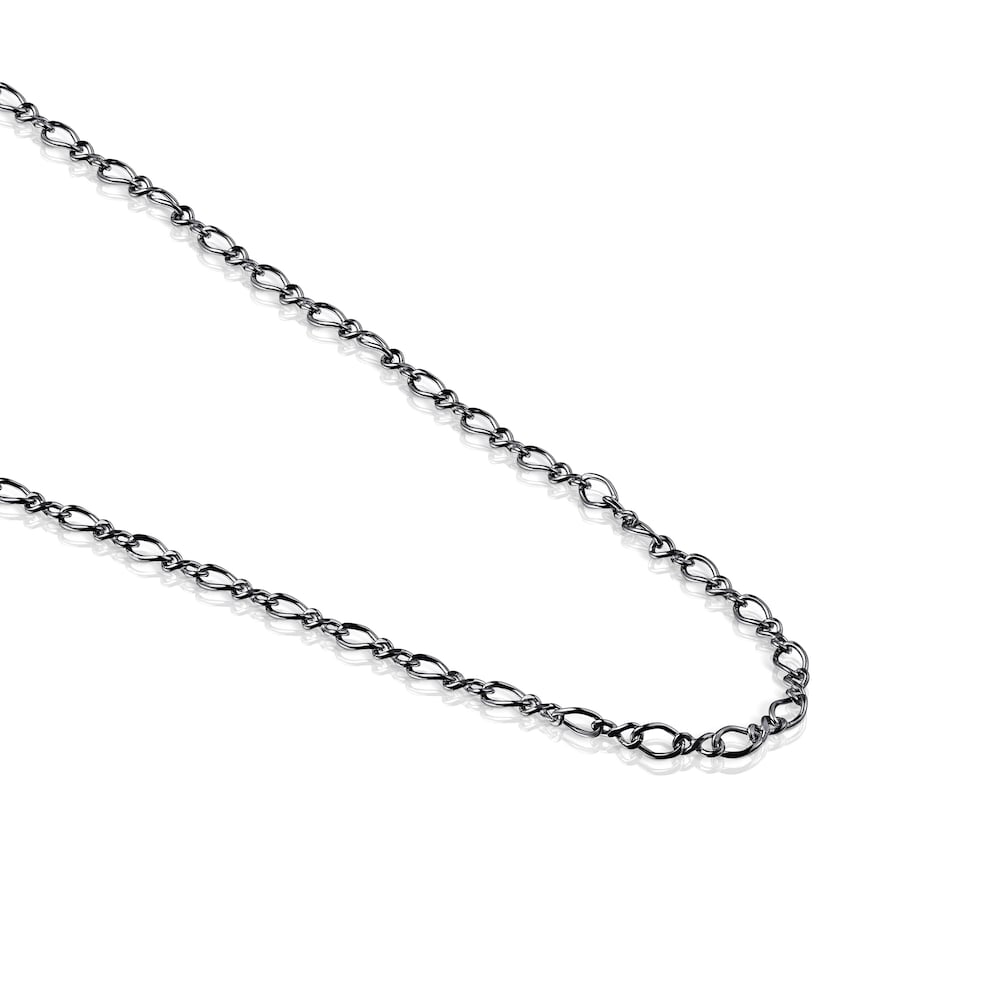 Gargantilla barbada de plata dark silver, 60 cm Chain image number 2