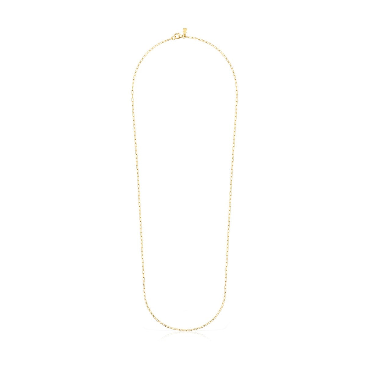 Gargantilla con baño de oro 18 kt sobre plata y anillas ovales, 60 cm Chain