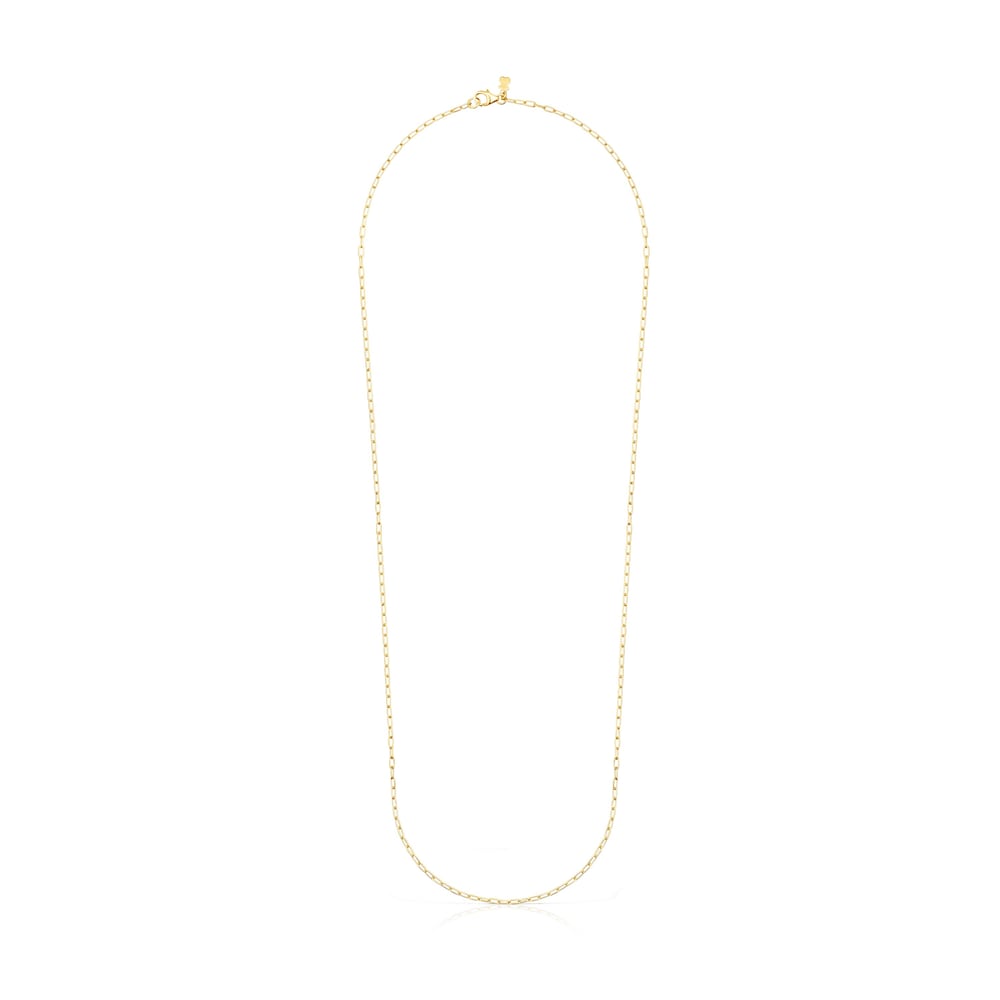 Gargantilla con baño de oro 18 kt sobre plata y anillas ovales, 60 cm Chain Gargantilla con baño de oro 18 kt sobre plata y anillas ovales, 60 cm Chain