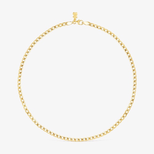 Collier ras du cou maille for&ccedil;at TOUS Chain en argent plaqu&eacute; or 18&nbsp;ct TOUS Chain