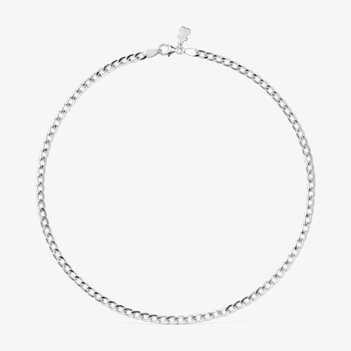 Gargantilla barbada de plata, 35 cm Chain
