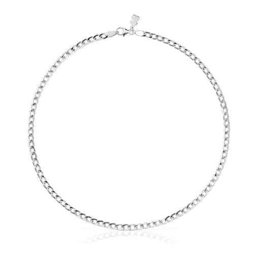 Silver curb-chain Choker TOUS Chain