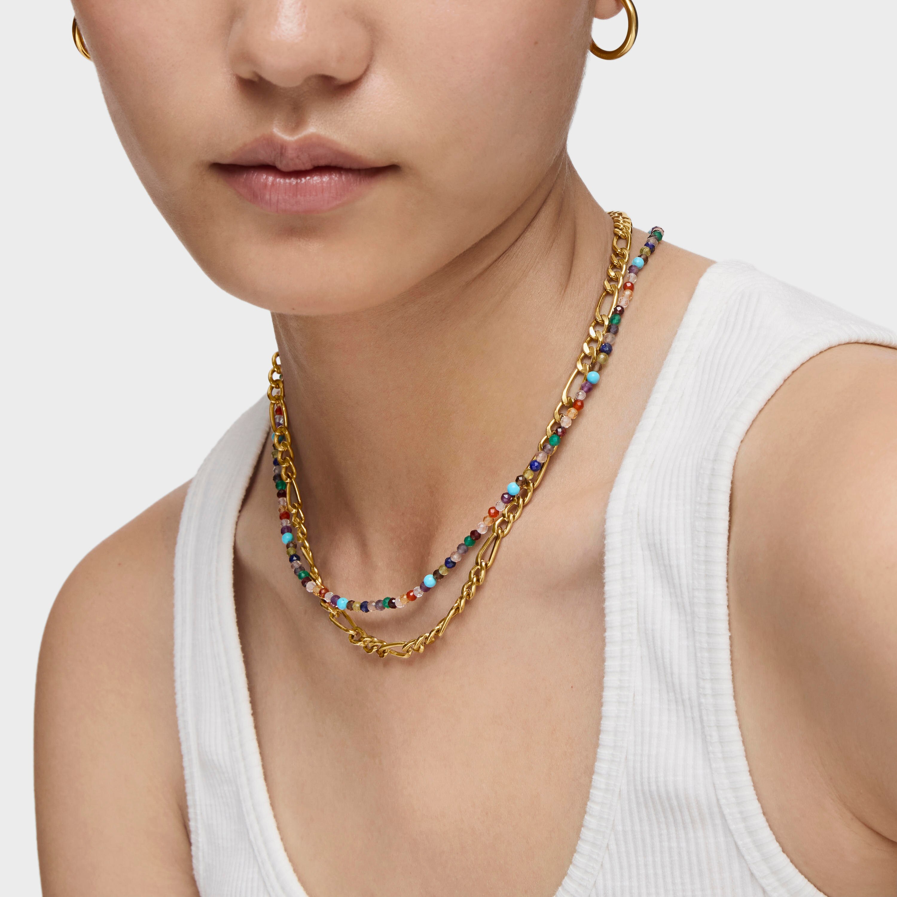 Mixed curb-chain Choker with 18K gold vermeil TOUS Chain