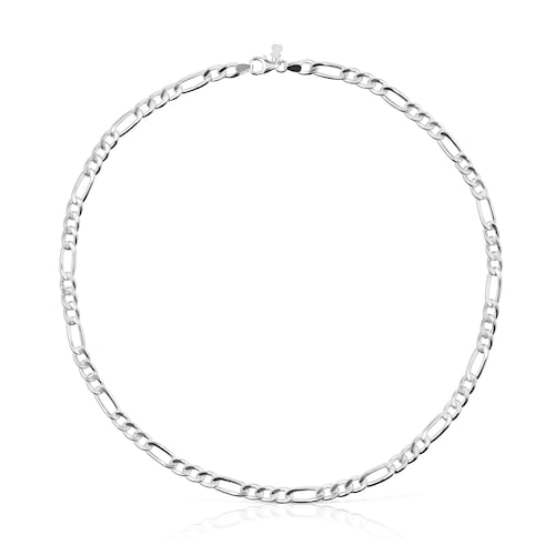 Collaret barbada mix de plata, 45 cm Chain