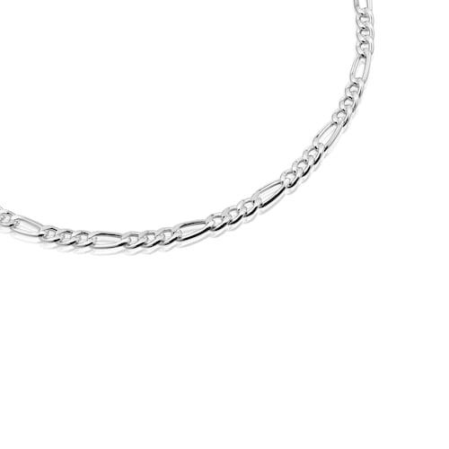Collaret barbada mix de plata, 45 cm Chain