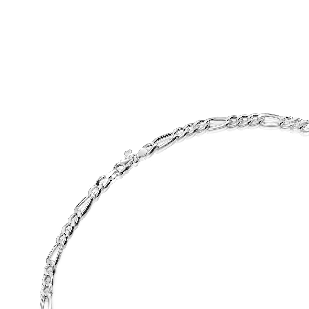 Silver mixed curb-chain Choker TOUS Chain