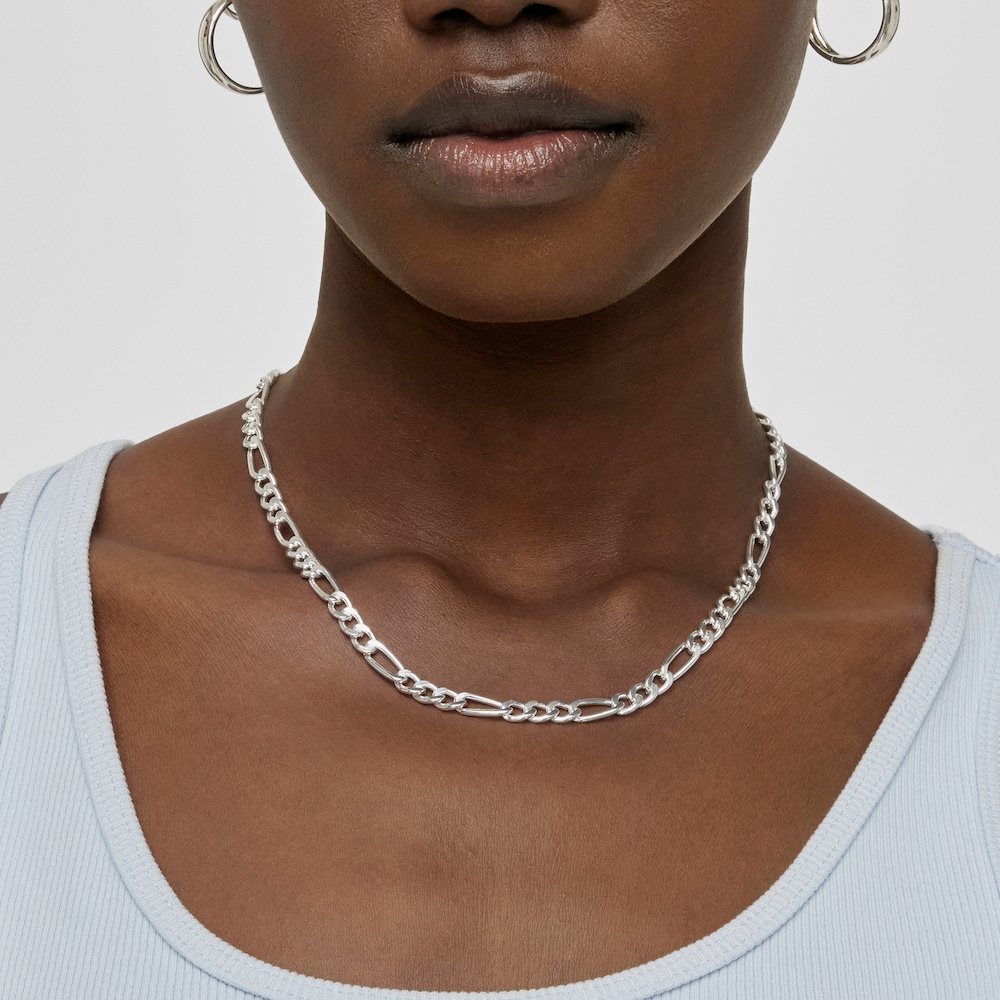 Silver mixed curb-chain Choker TOUS Chain