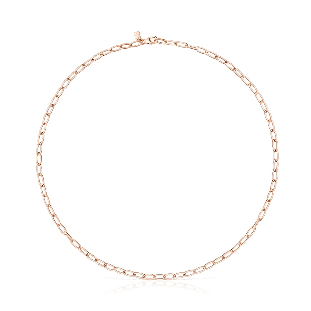 Rose Silver Vermeil TOUS Chain oval Choker