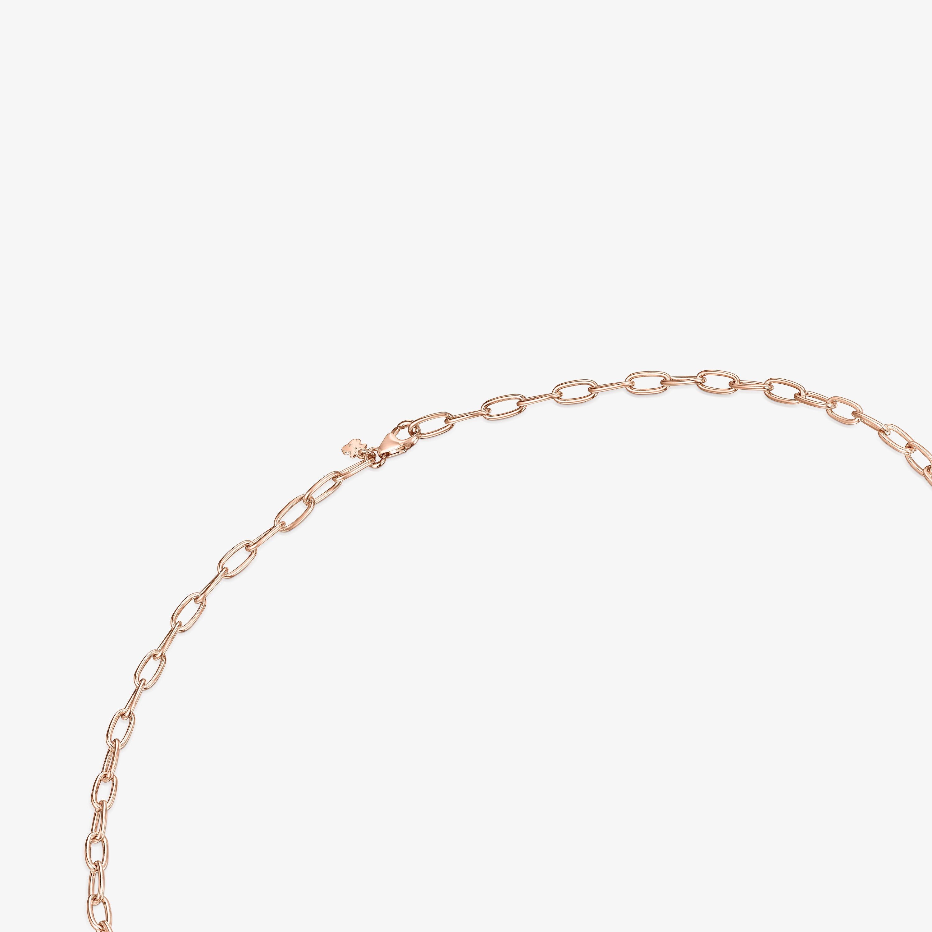 Rose 18K gold vermeil TOUS Chain oval Choker