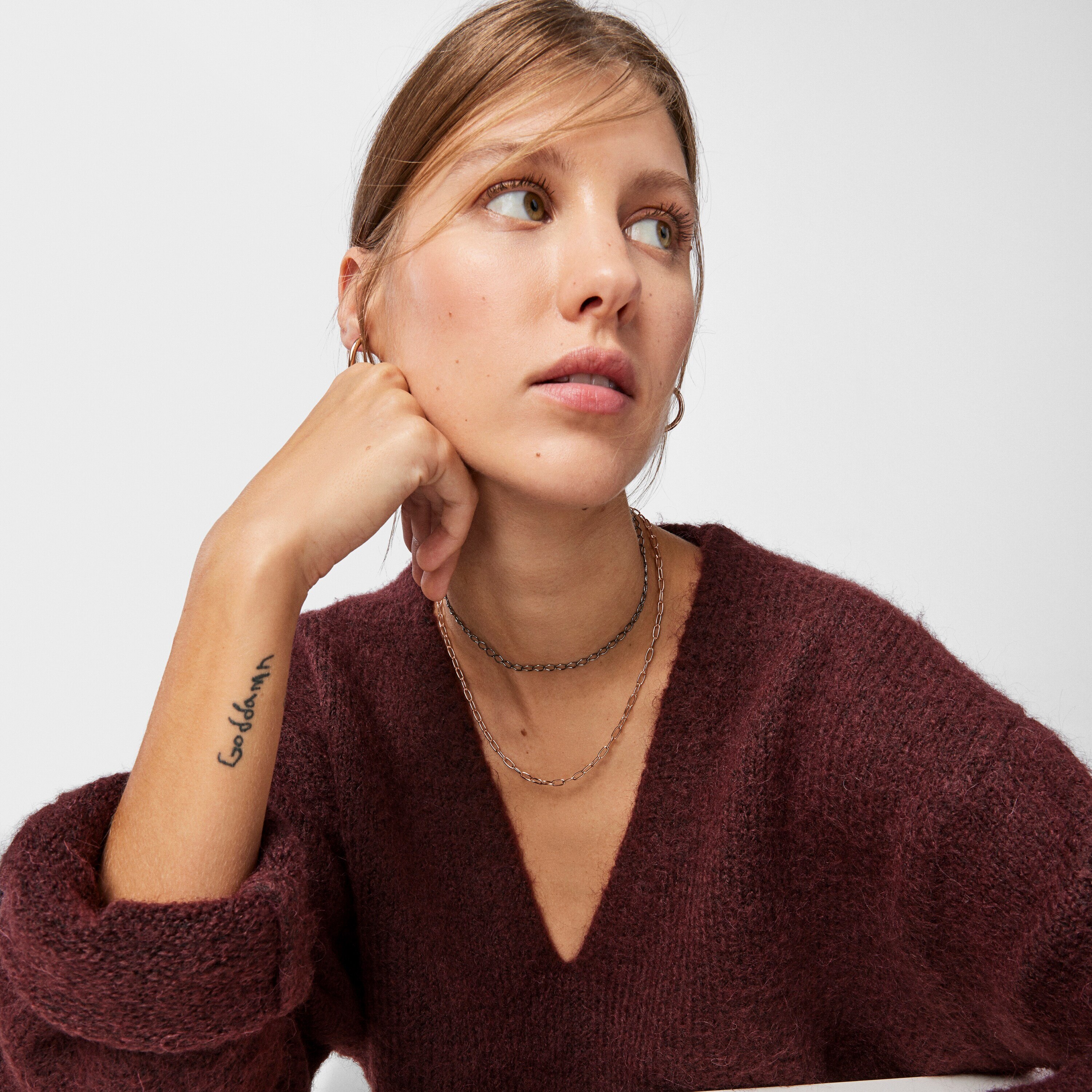 Rose 18K gold vermeil TOUS Chain oval Choker