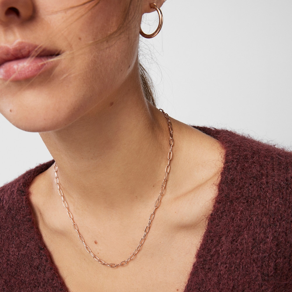 Rose Silver Vermeil TOUS Chain oval Choker