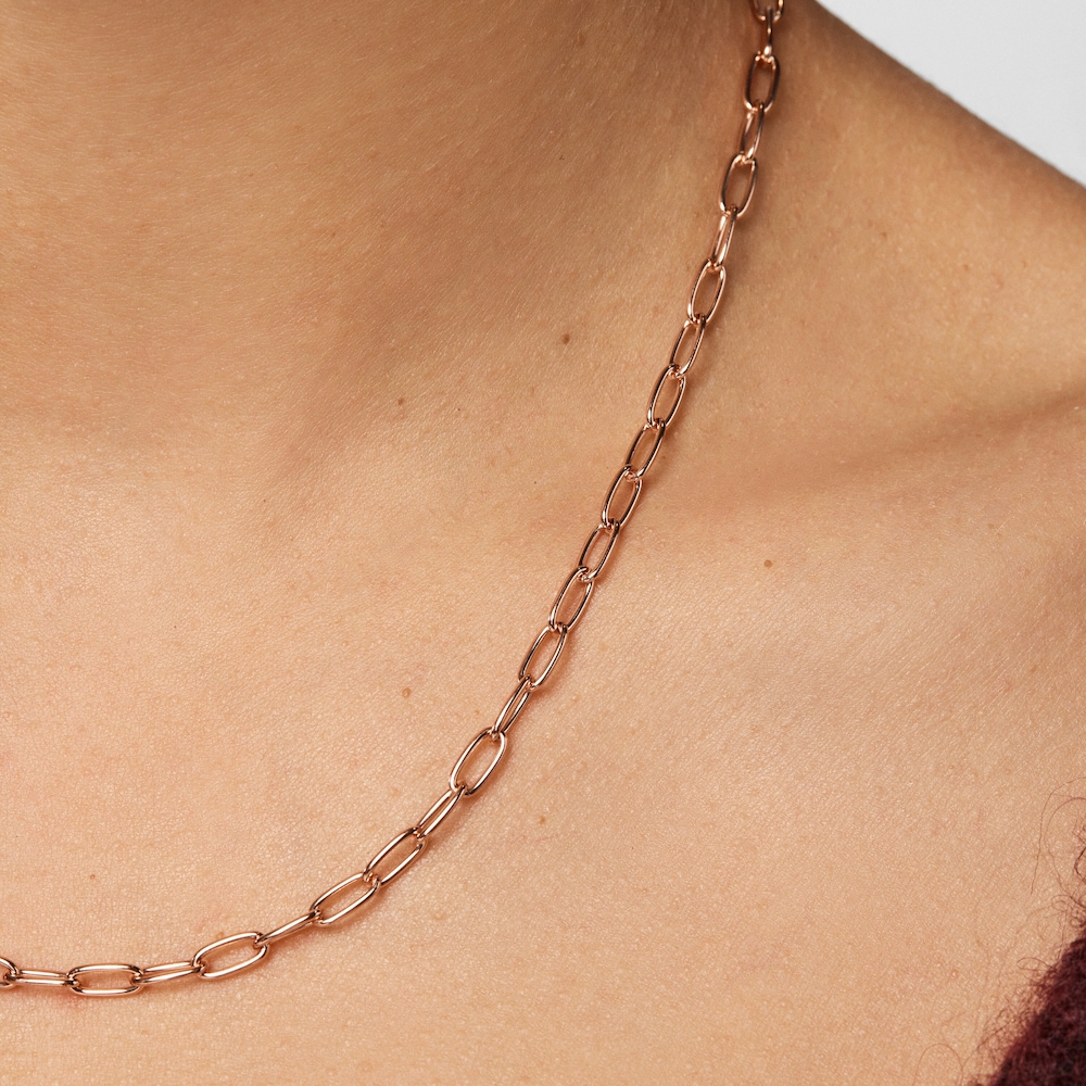 Rose Silver Vermeil TOUS Chain oval Choker