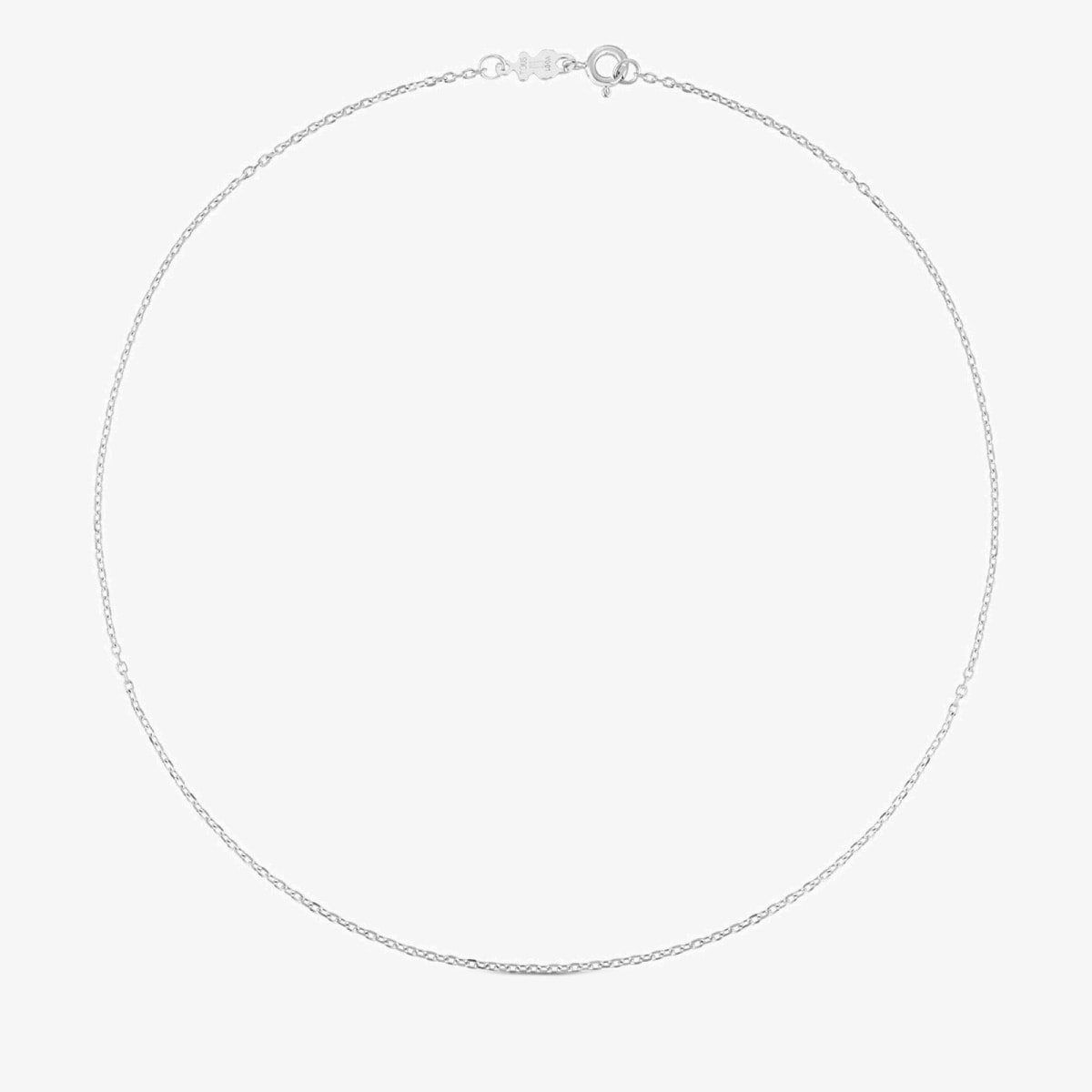 Gargantilla De Plata Con Anillas Redondas, 40 Cm Chain