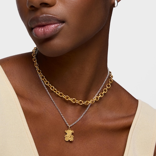 Gargantilla de plata con anillas redondas, 40 cm Chain