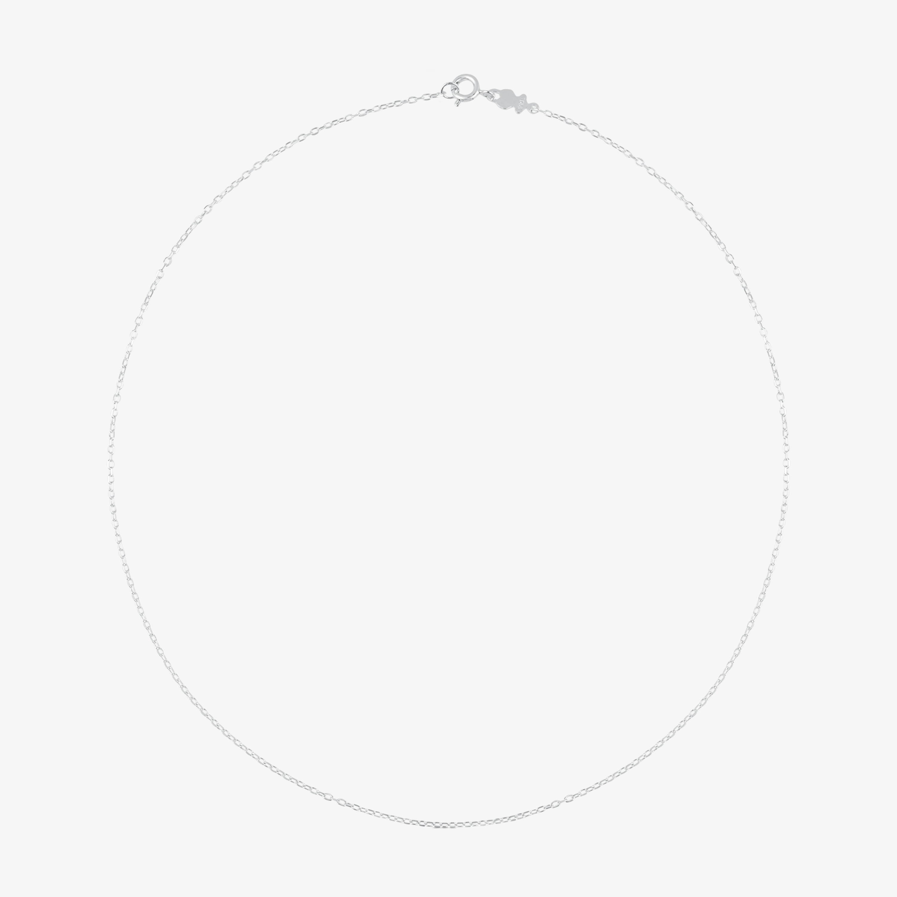 Silver Choker with oval rings measuring 45 cm TOUS Chain