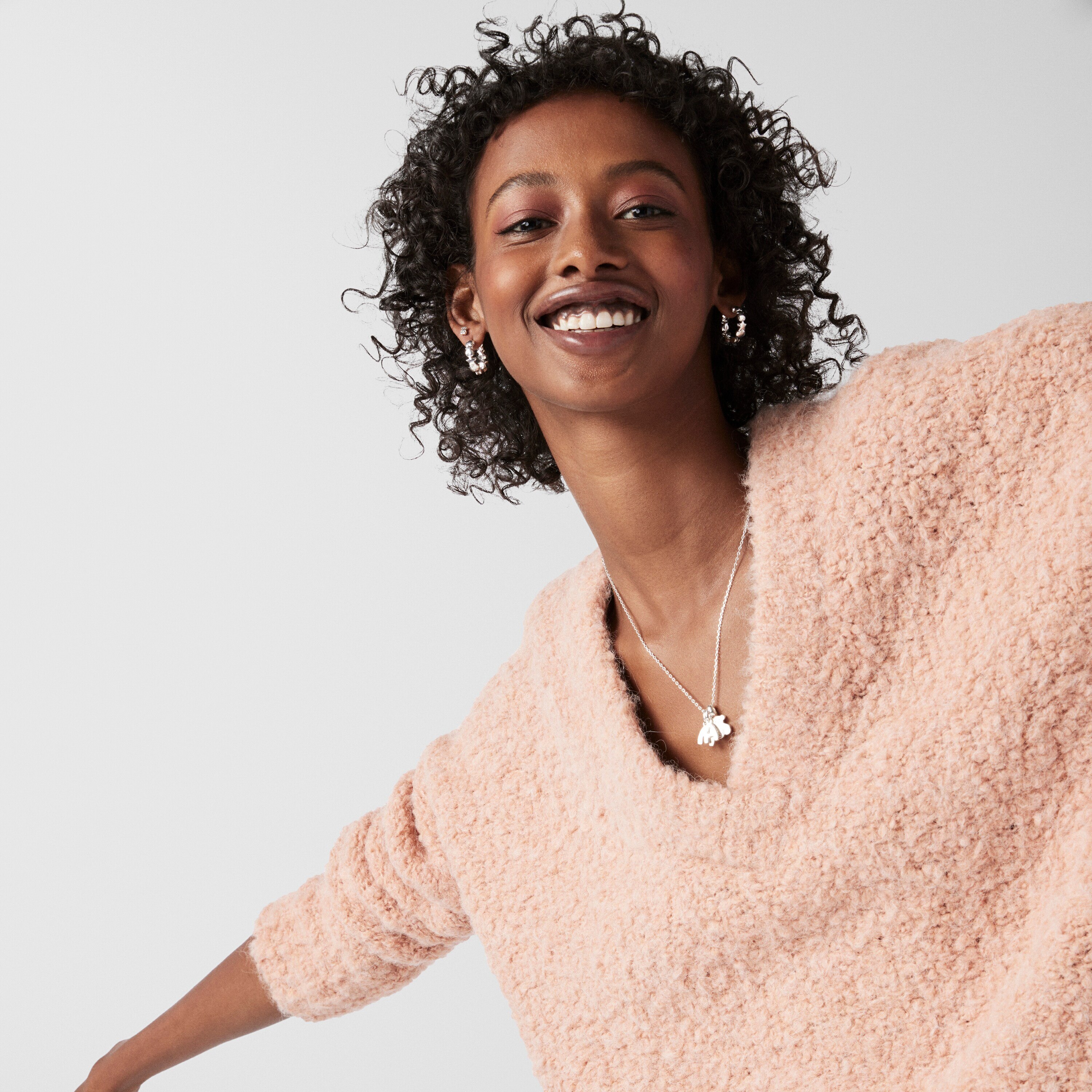 Silver Choker with oval rings measuring 45 cm TOUS Chain