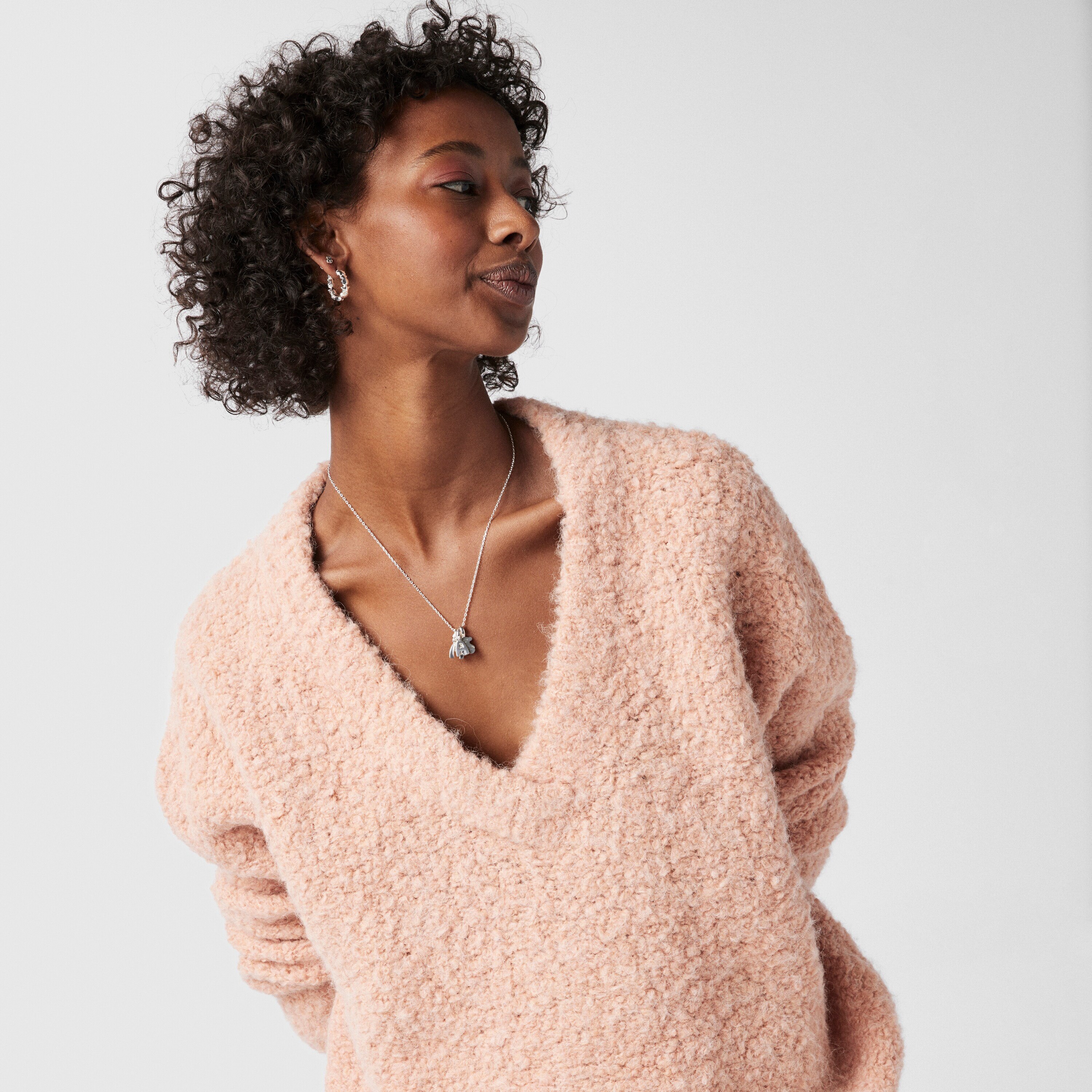 Silver Choker with oval rings measuring 45 cm TOUS Chain