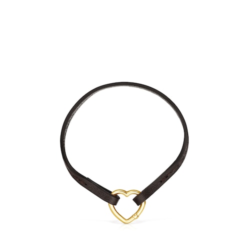 Hold Gold and brown Leather Bracelet