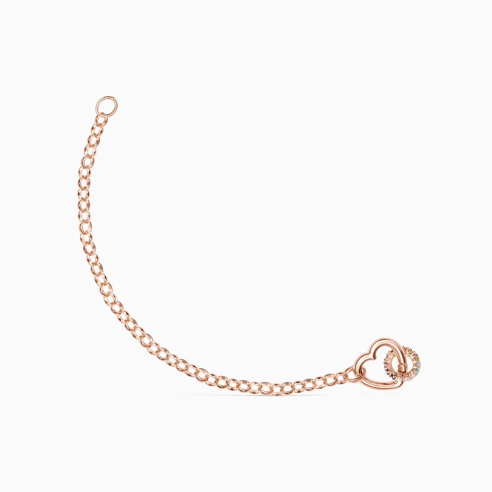 Hold Bracelets Set in Rose 18K gold vermeil, Gemstones and Leather