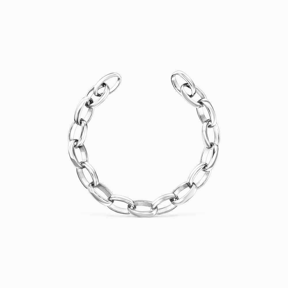 Pulsera oval de plata Hold