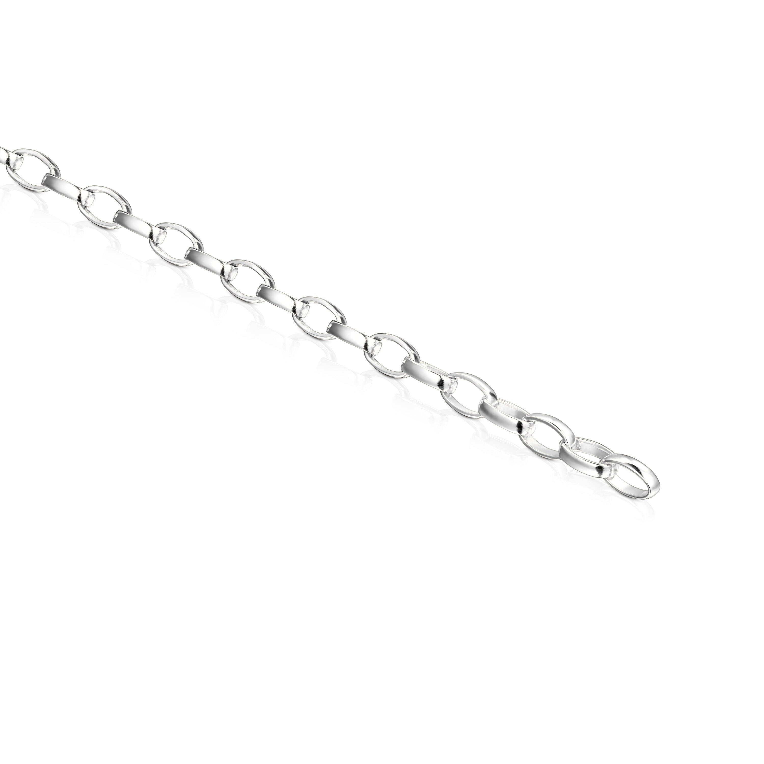 Oval Silver Hold Bracelet