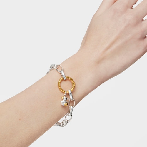 Oval Silver Hold Bracelet