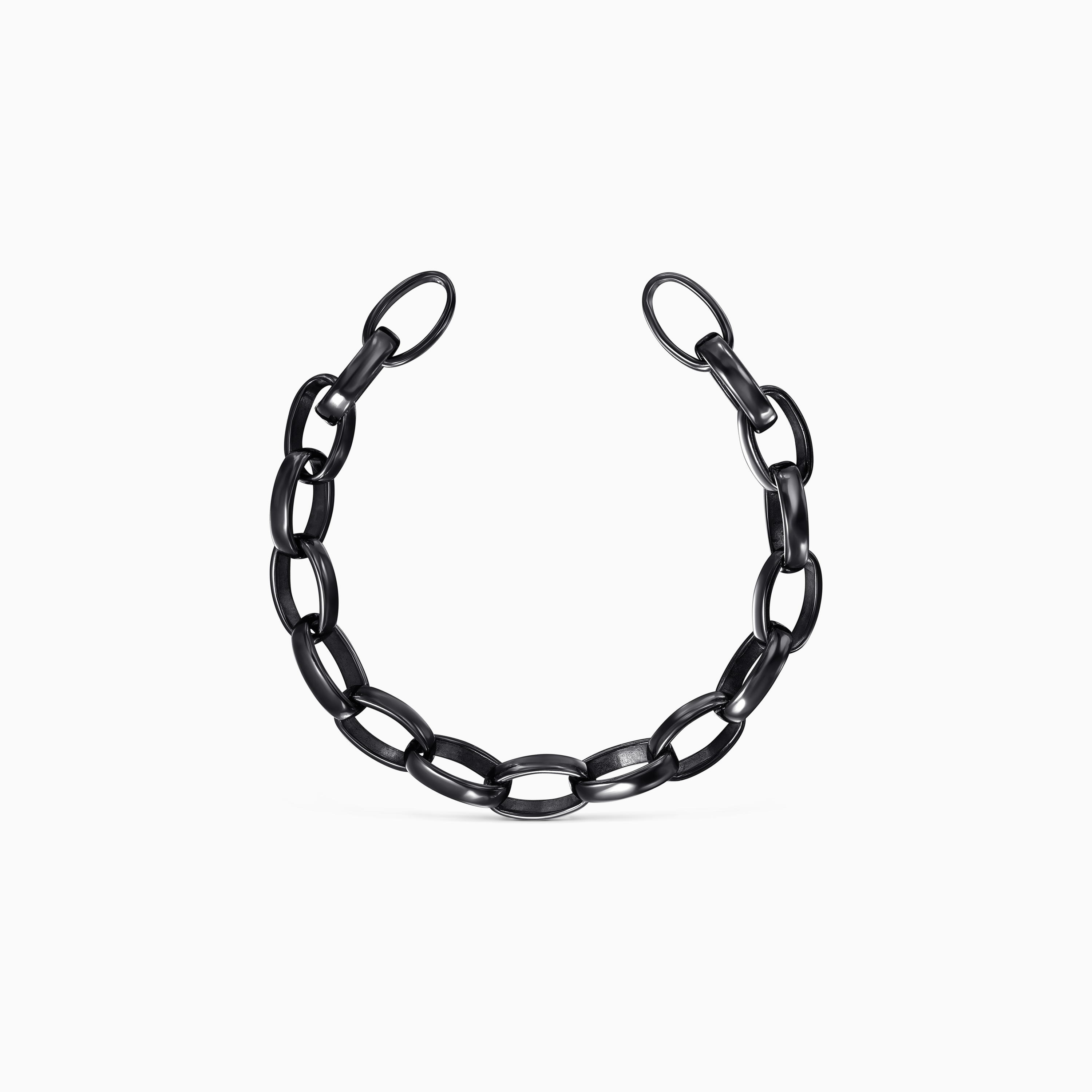 Oval Dark Silver Hold Bracelet