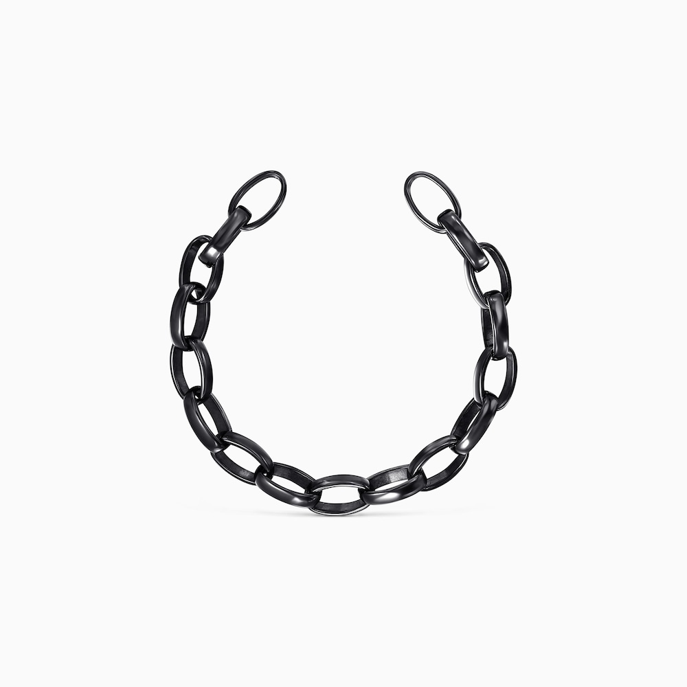 Oval Dark Silver Hold Bracelet