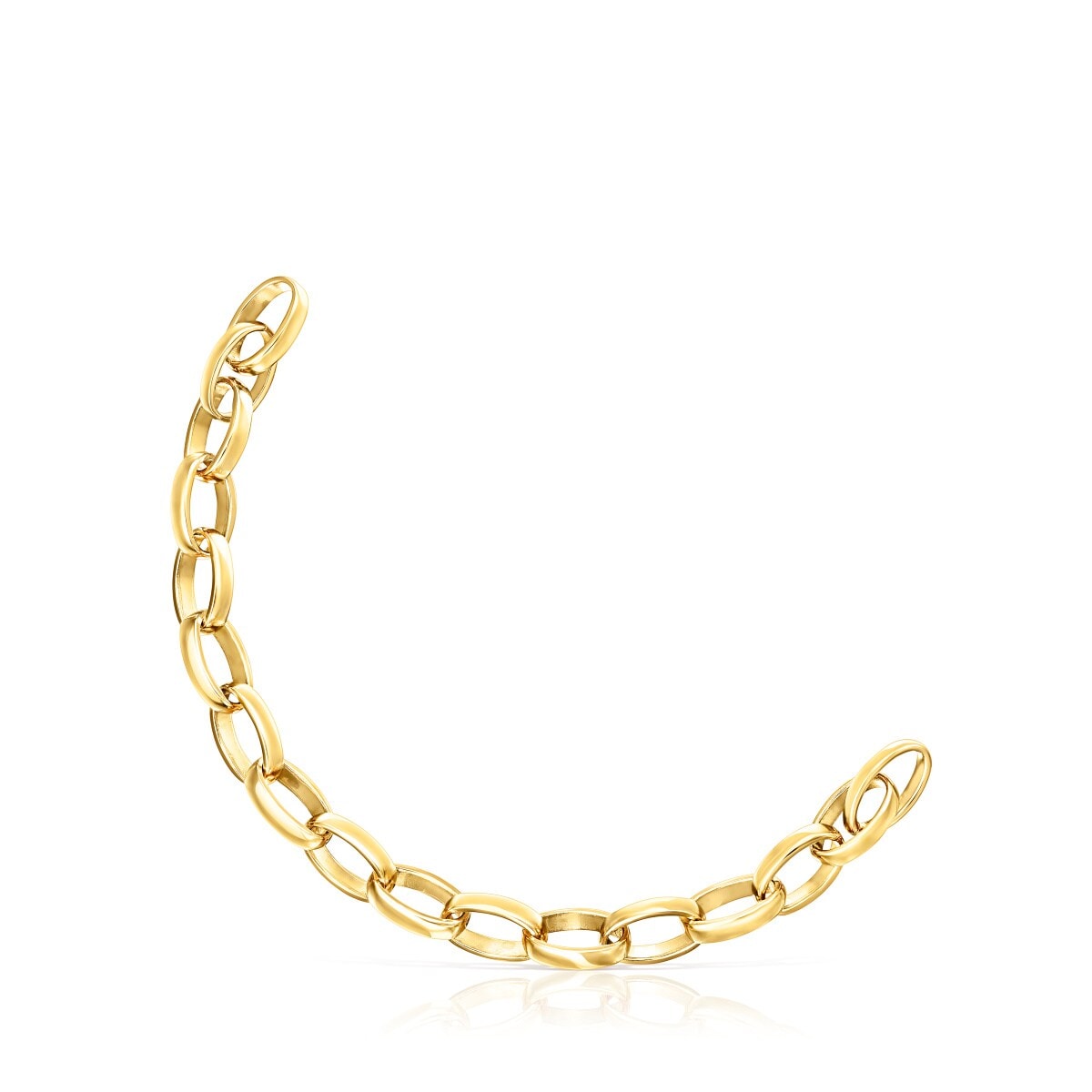 Tous - Pulsera Oval Con Baño De Oro 18 Kt Sobre Plata Hold - Dorado
