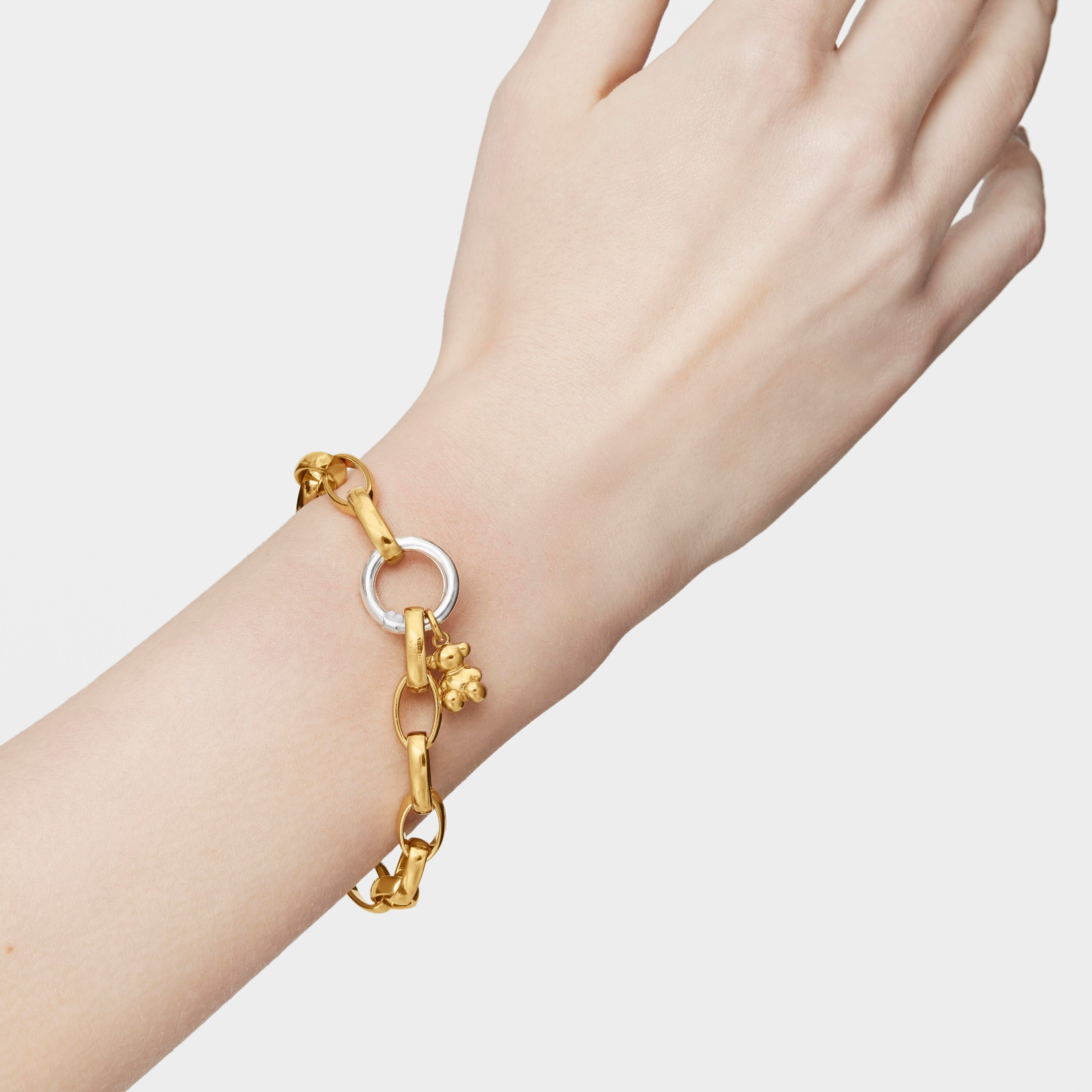 Oval 18K gold vermeil Hold Bracelet