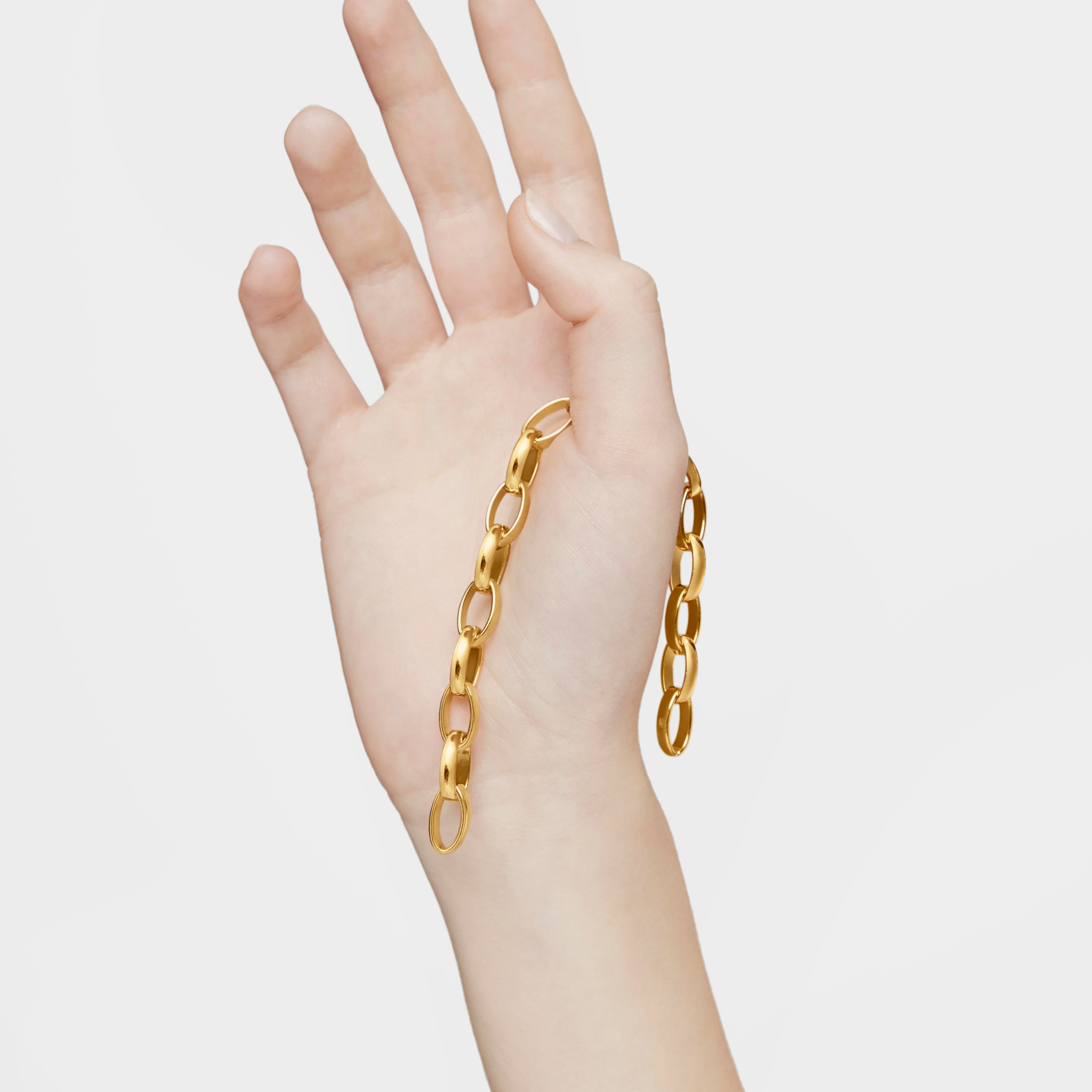 Oval Silver Vermeil Hold Bracelet