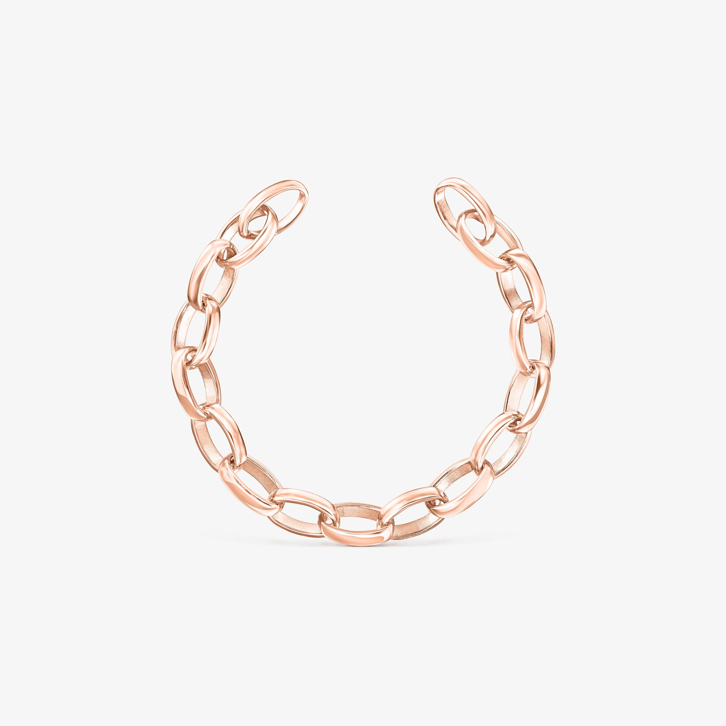 Oval rose 18K gold vermeil Hold Bracelet