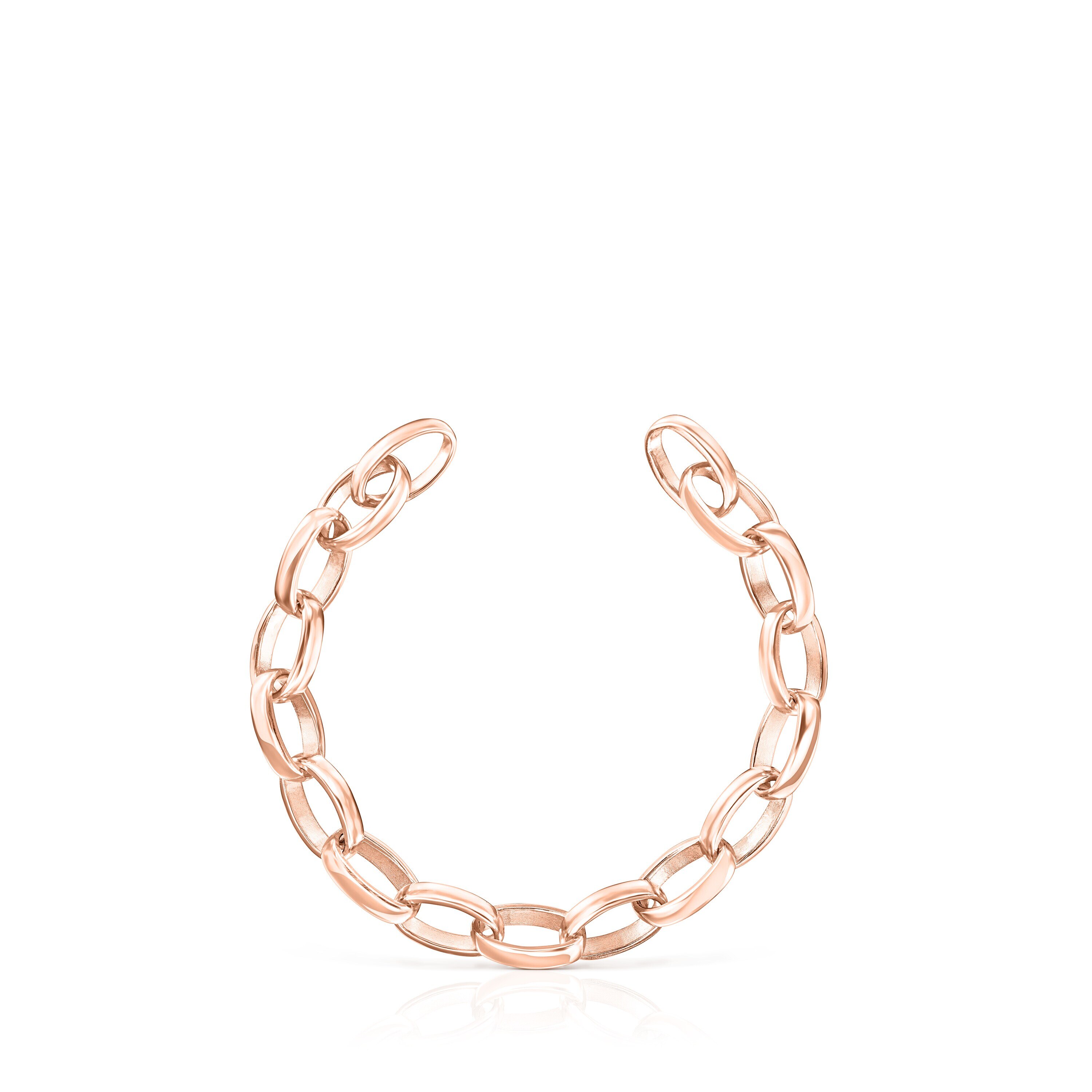 Oval rose Silver Vermeil Hold Bracelet