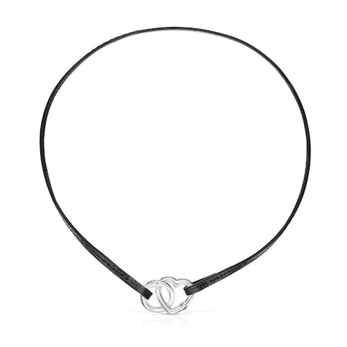 Set Pulsera - Collar de plata y cuero Hold