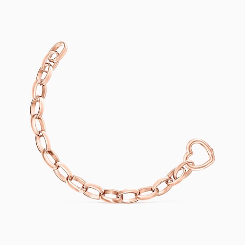 Hold Bracelet - Necklace Set in Rose 18K gold vermeil and Leather