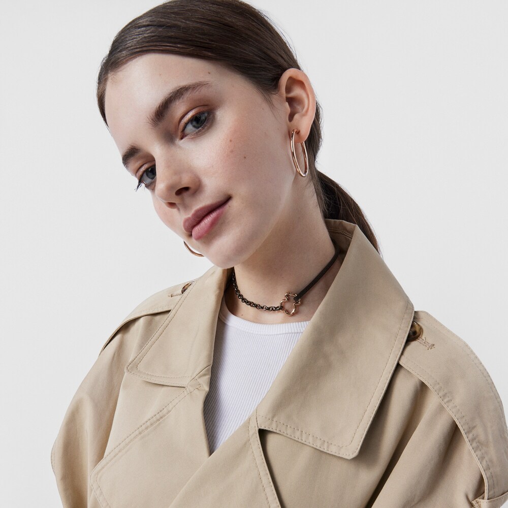 Set Hold Pulseras de Plata Dark Silver, ba&ntilde;o de oro rosa 18 kt sobre plata y Cuero