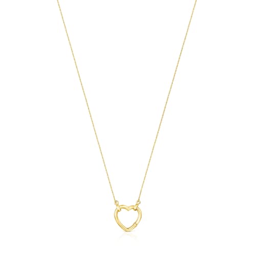 Collar Hold coraz&oacute;n de Oro