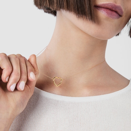 Collar Hold coraz&oacute;n de Oro