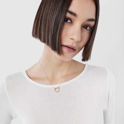 Collar Hold coraz&oacute;n de Oro