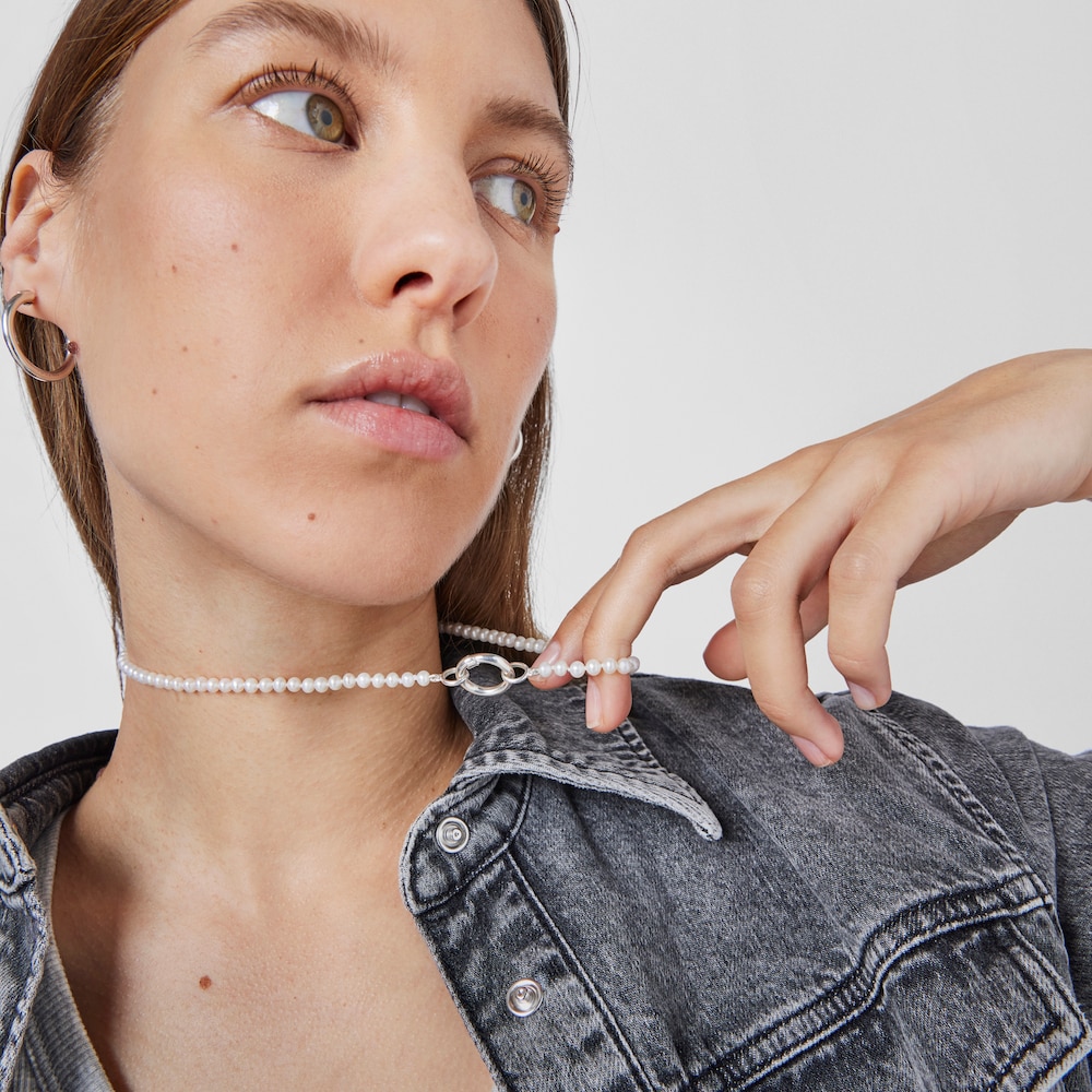 Collar Hold de Perlas y Plata