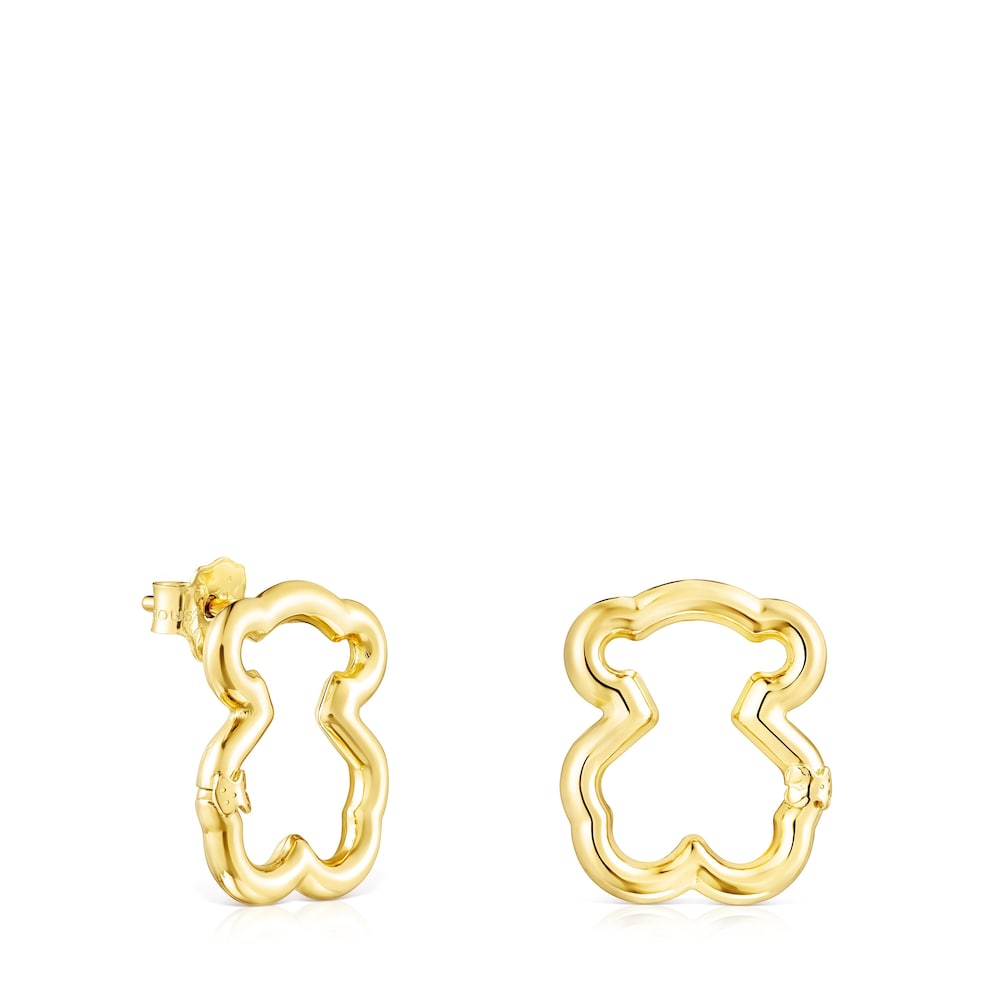 Gold Hold Bear Earrings