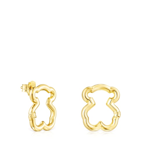 Gold Hold Bear Earrings
