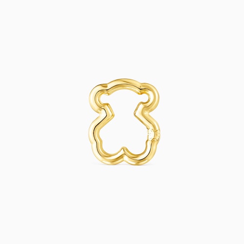 Argola grande Hold urso em Ouro